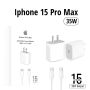 iPhone 15 Charger,35W Dual USB-C Port Charger - 35W USB