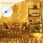 Ollny Outdoor String Lights 200LED 60FT, Warm White Connectable Plug in Fairy Light