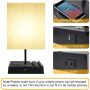 SUNTHIN Table Lamp, 3 Way Dimmable Desk Lamp with 1 USB Port